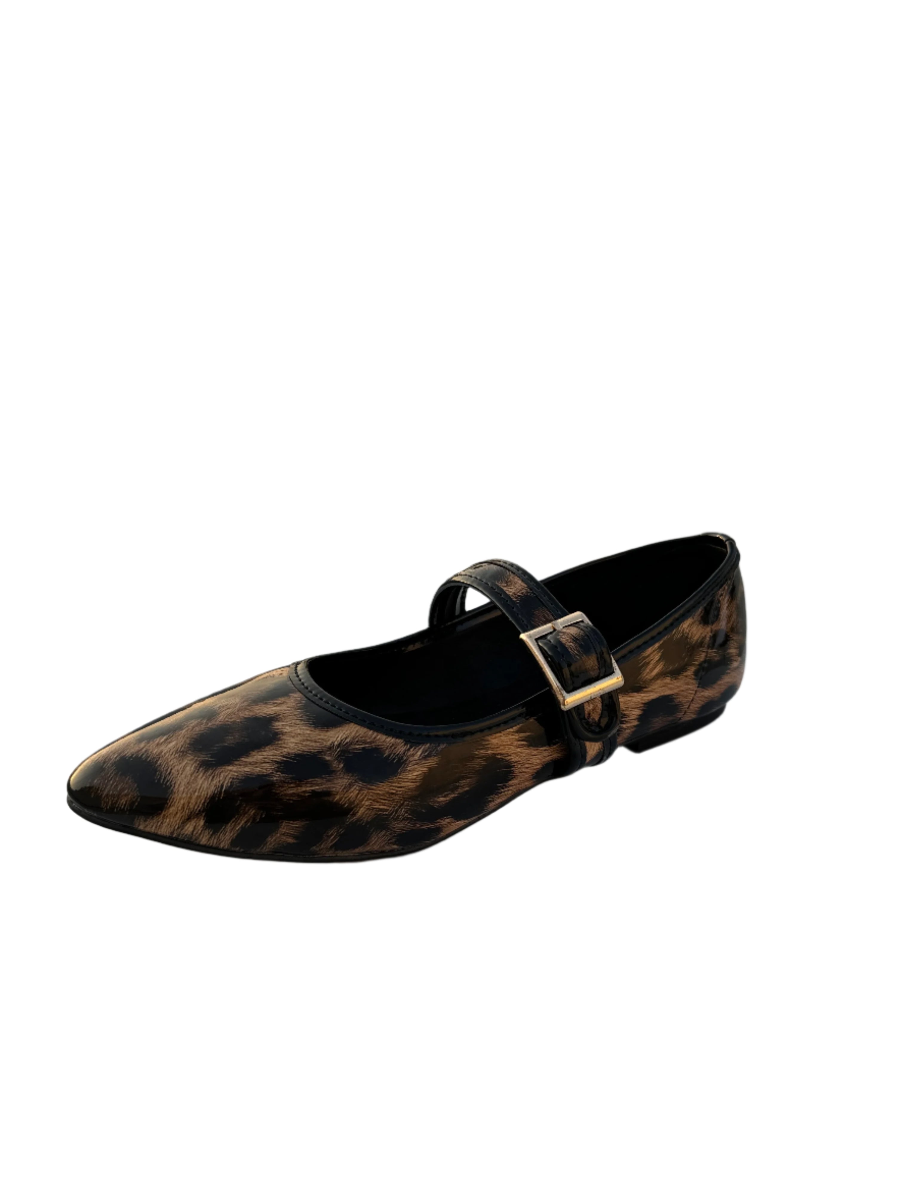 LEAPORD MARY JANES - Brown - ZEVIDA.PK