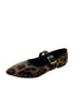 LEAPORD MARY JANES - Brown - ZEVIDA.PK