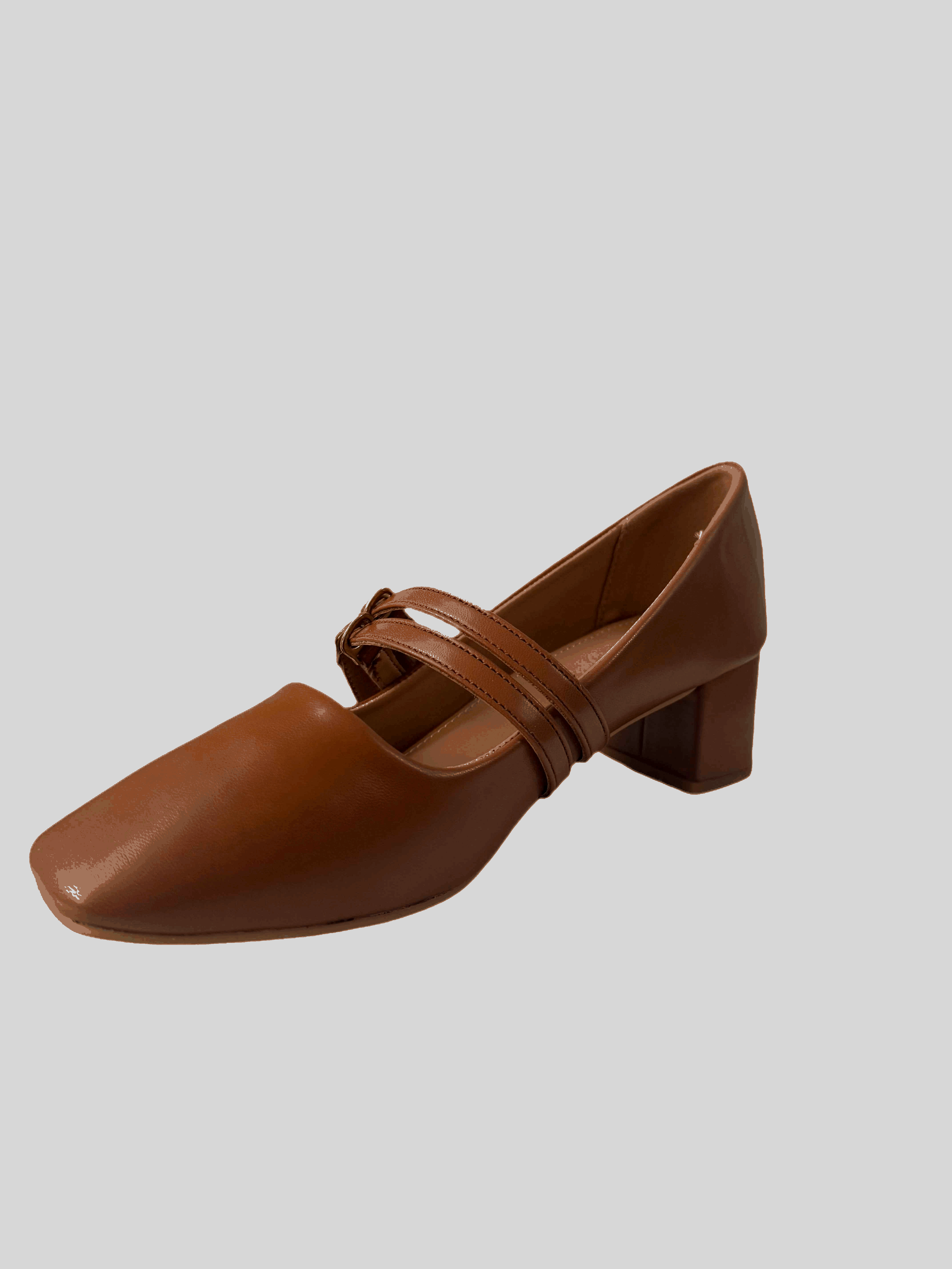 MARY JANE TAN - BLOCK HEELS