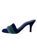 FANCY BLUE SILVER HEELS - ZEVIDA.PK