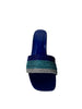 FANCY BLUE SILVER HEELS - ZEVIDA.PK