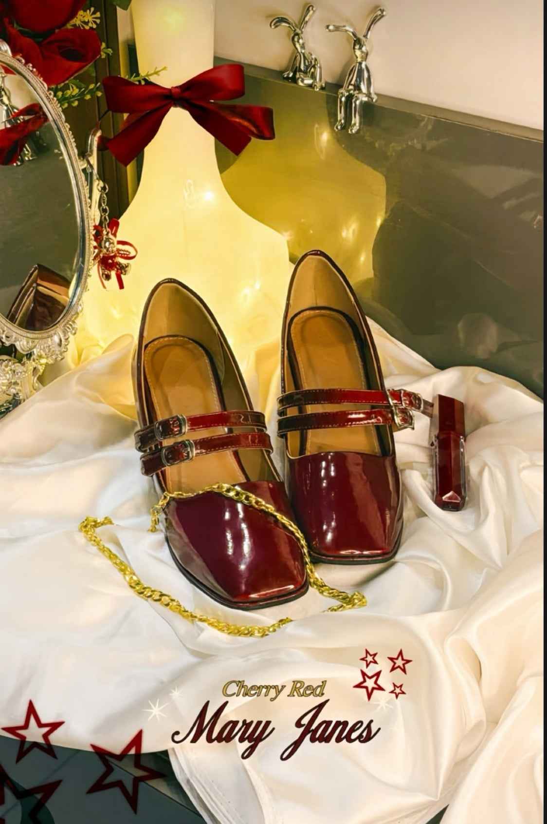 Mary Jane Cherry Red Block Heels – Style Comfort Fashion