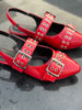 SRAPPY RED BALLERINA SLING BACK