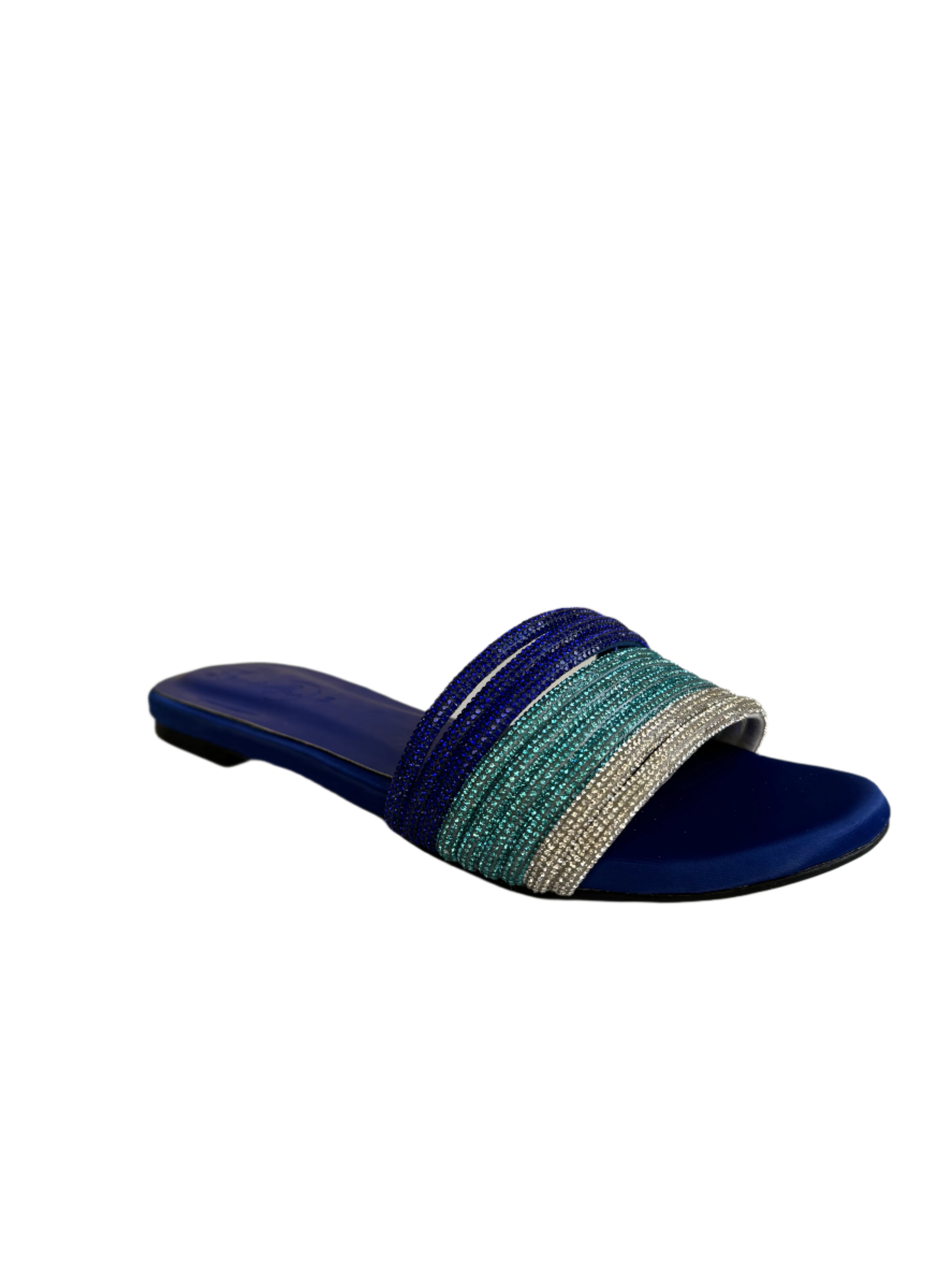 FANCY BLUE SILVER FLATS - ZEVIDA.PK