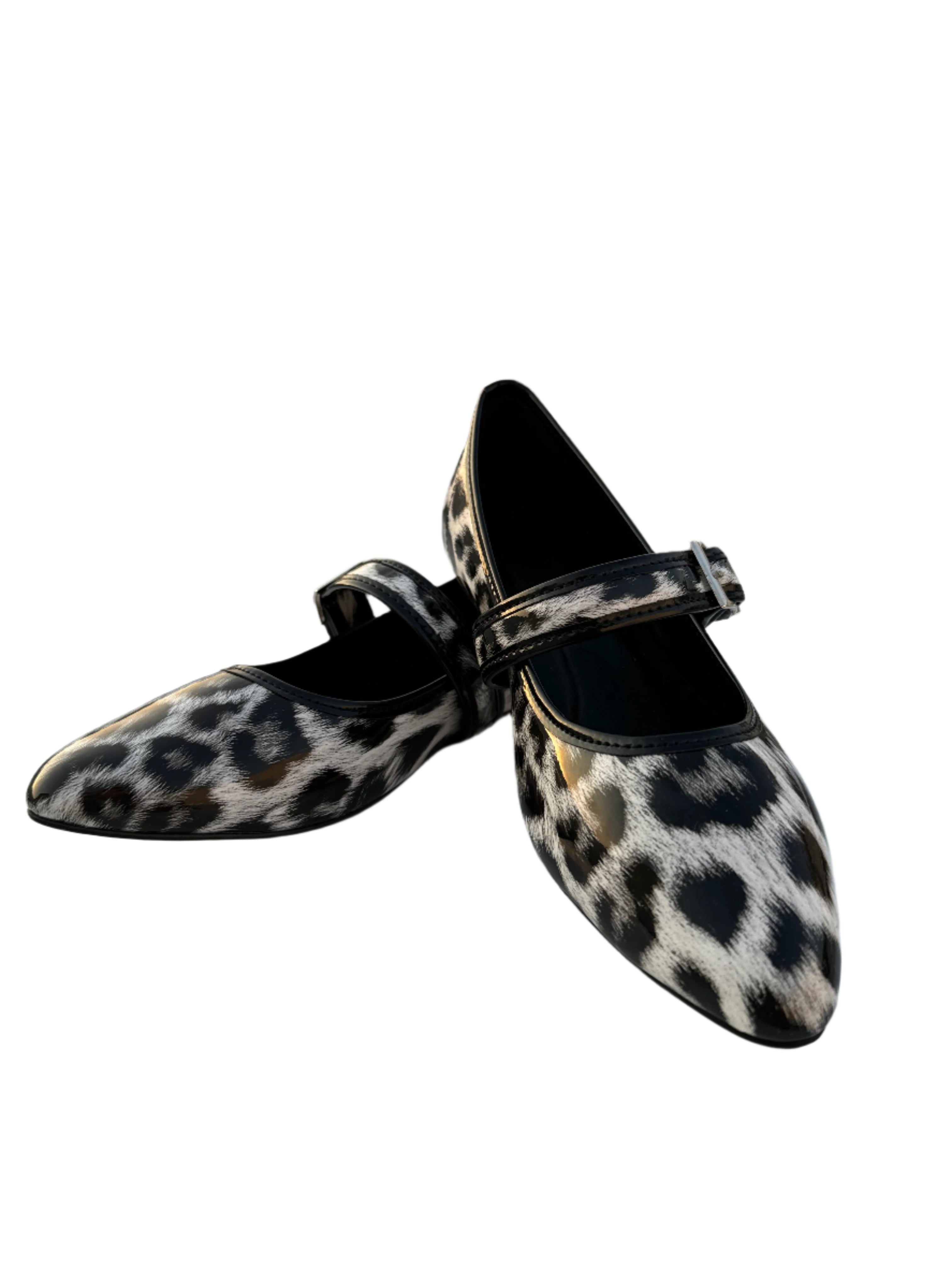 LEAPORD MARY JANES - White - ZEVIDA.PK
