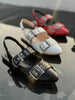 SRAPPY BLACK BALLERINA SLING BACK