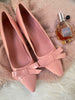 PINK COURT BOW HEELS
