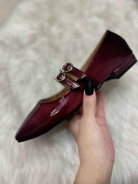 週末sale★Cherry-Patterned Mary Jane Flats Mary_Janes_Cherry_Red_Flats_gr