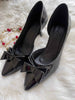 BLACK BOW COURT HEEL